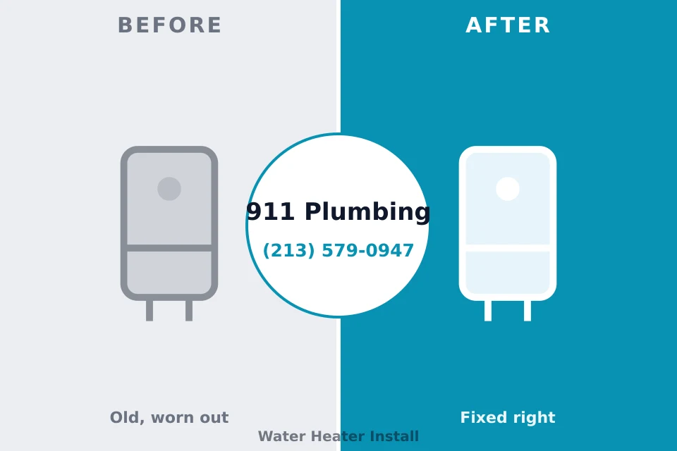 Before and after: plumbing company Warm Mineral Springs, FL